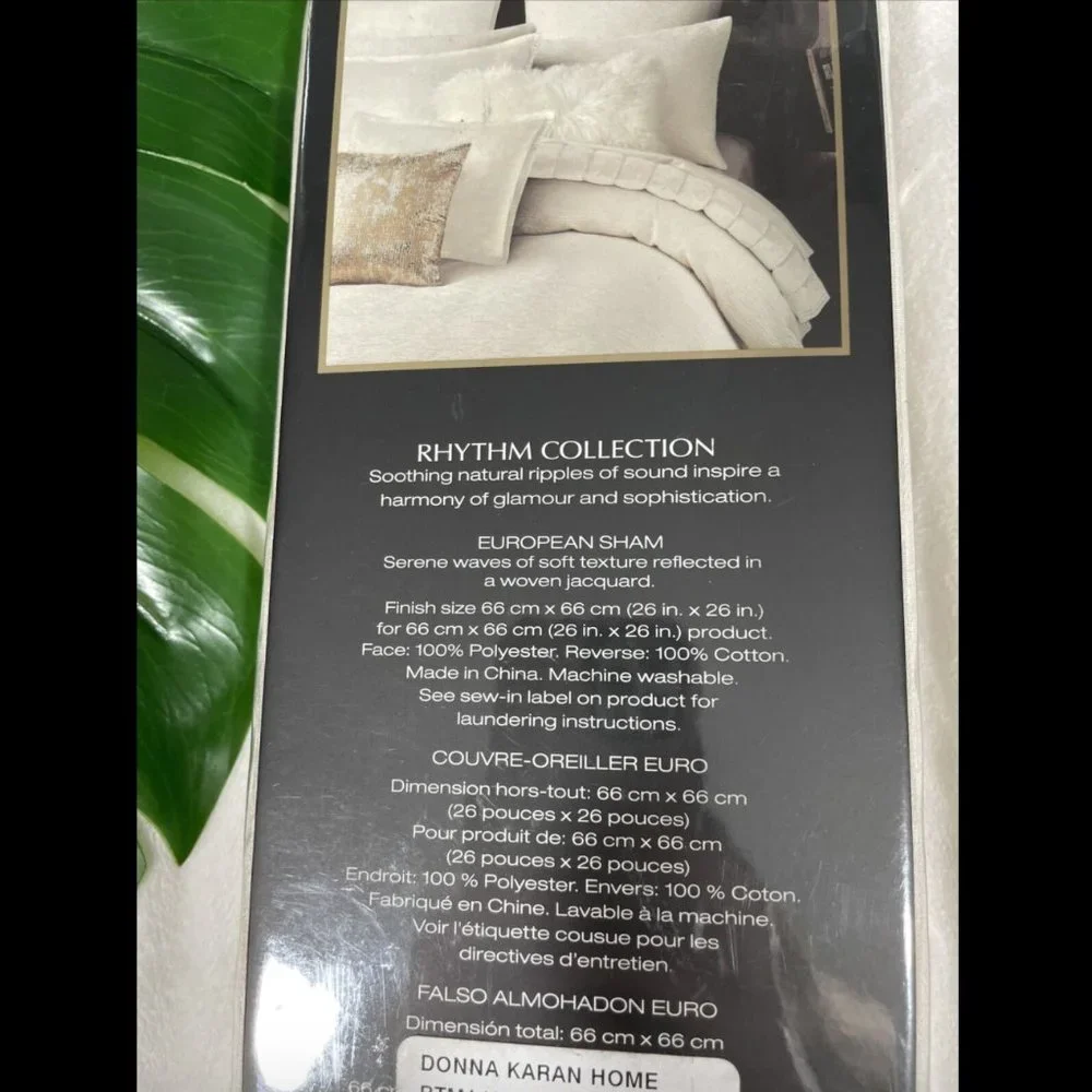 NIB $190 Donna Karan Rhythm [ 1 ] Jacquard Euro Pillow Sham‎
